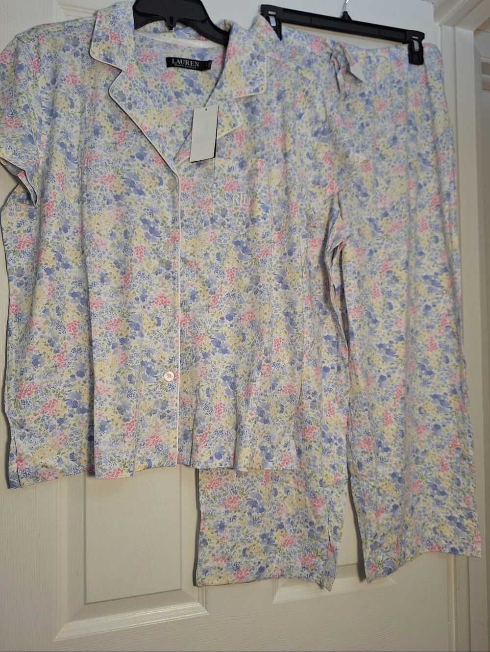Lauren Ralph Lauren Pyjama Set Top And  Pant Pajama Floral Size M
